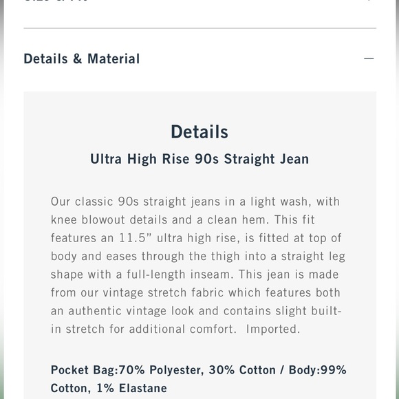 abercrombie & fitch curve love ultra high rise 90’s straight leg jeans - Picture 10 of 12